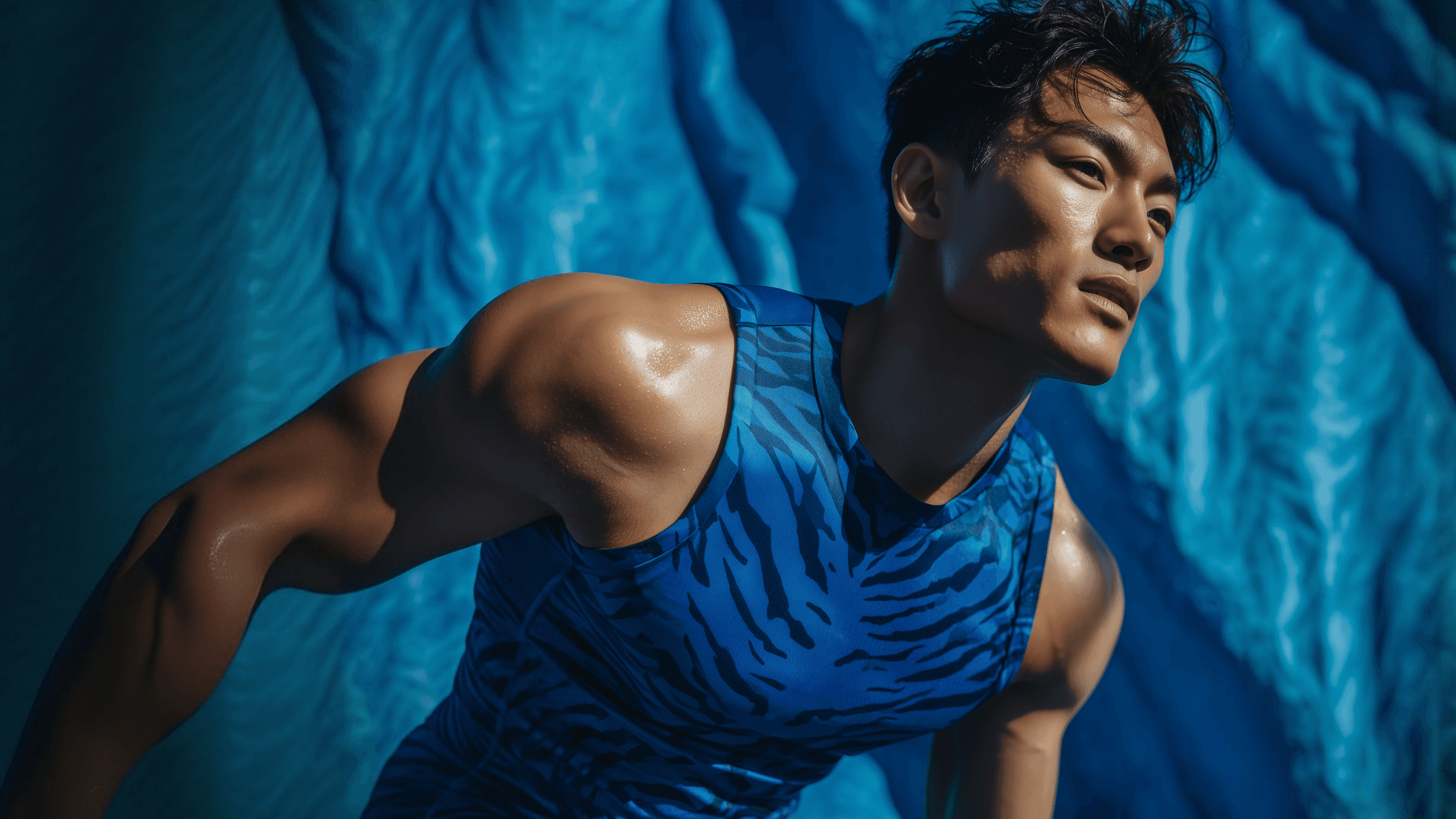 Athlete performing high-intensity training